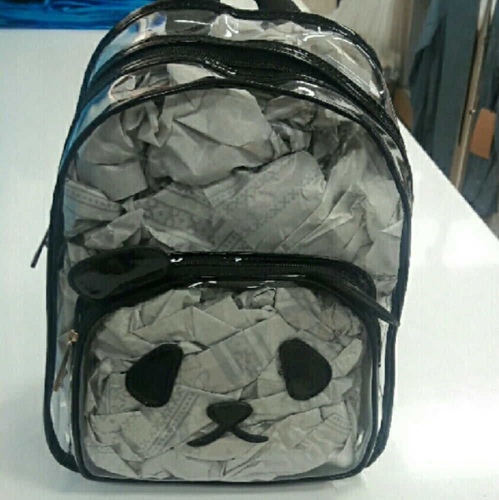 Tokyo style clear bear backpack